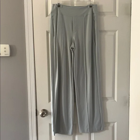 Athleta Mint Green Wide-Leg Pants with Elastic Waistband - Picture 1 of 4